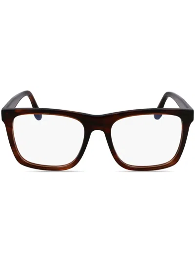 Victoria Beckham Rectangle-frame Glasses In Brown