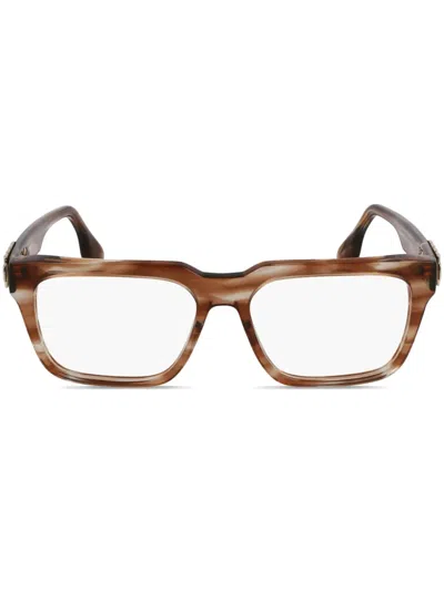 Victoria Beckham Rectangle-frame Glasses In Brown