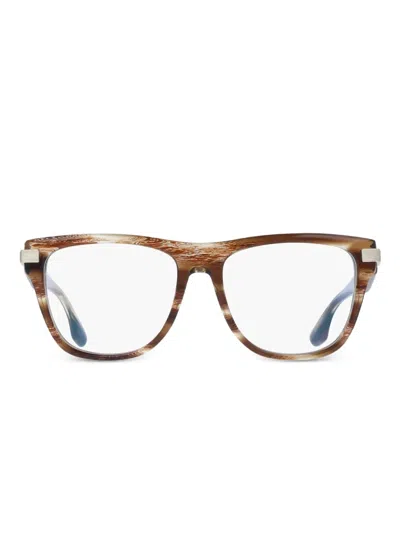 Victoria Beckham Rectangle-frame Glasses In Brown