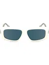 Victoria Beckham Chain 55mm Rectangular Sunglasses In White