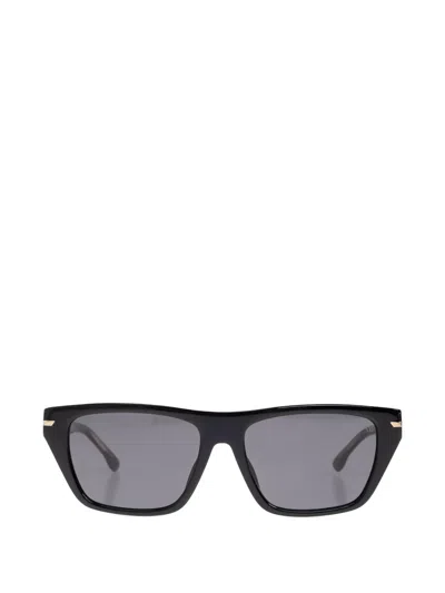 Victoria Beckham Rectangle-frame Sunglasses In Black