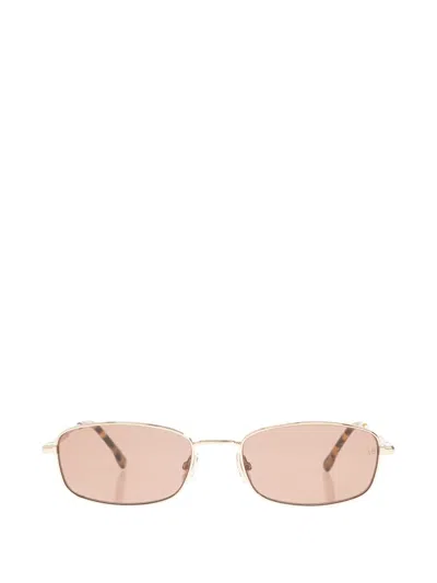 Victoria Beckham Rectangle-frame Sunglasses In Gold