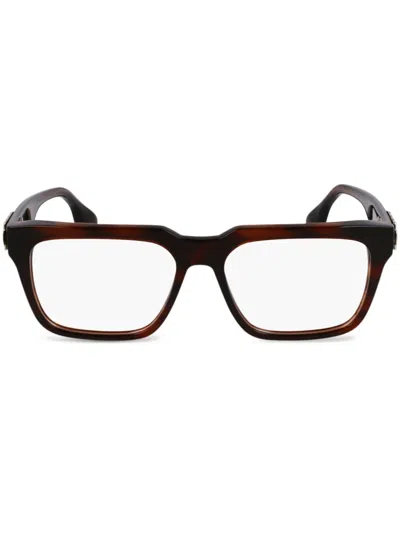 Victoria Beckham Rectangle-frame Glasses In Brown