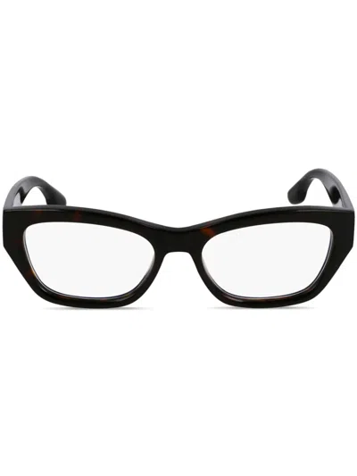 Victoria Beckham Rectangle-frame Glasses In Gray