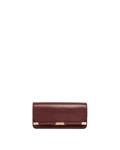 Victoria Beckham Red 202 Clutch Bag In Brown