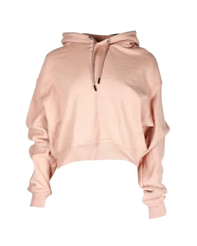 Victoria Beckham Reebok X  Cropped Hoodie In Peach Cotton In Pink