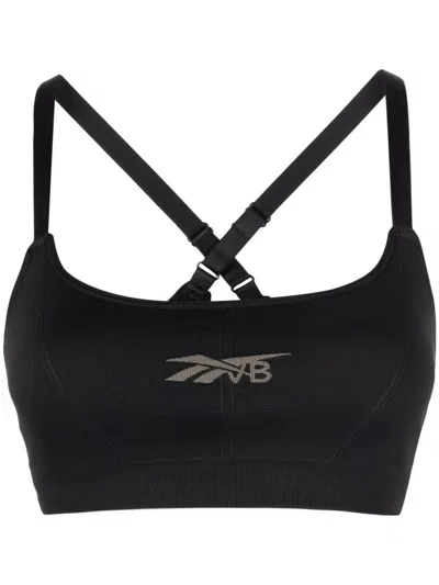 Victoria Beckham Reebok X  Logo Detailed Sports Bra In Black