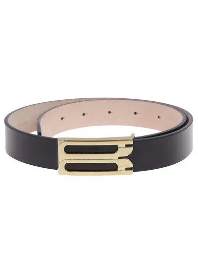 Victoria Beckham Regular Buckle Belt In Black