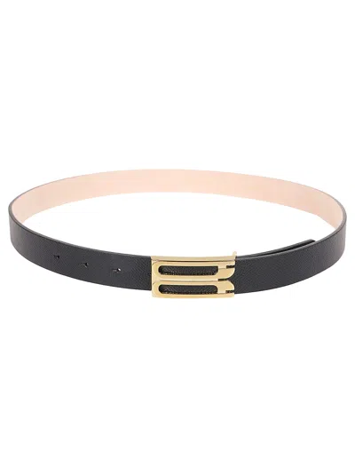 Victoria Beckham Regular Buckle Belt In Black