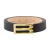Victoria Beckham Textured Black Calf Leather Belt In Neutral