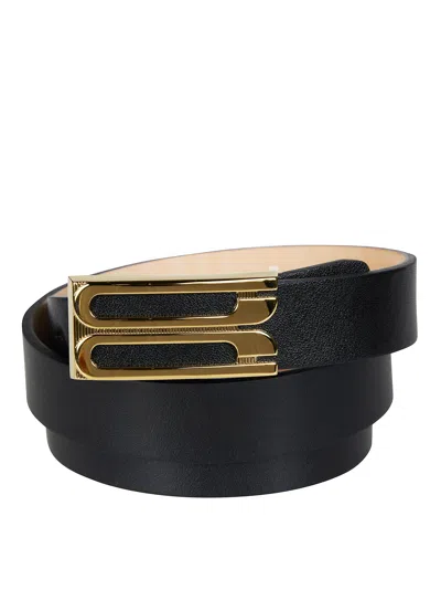 Victoria Beckham Regular Frame Belt In Nero