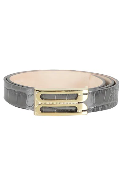 Victoria Beckham Regular Frame Belt In Slate Grey
