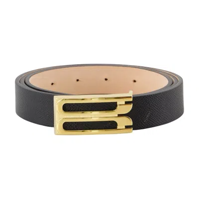 Victoria Beckham Buckle Leather Belt In Black