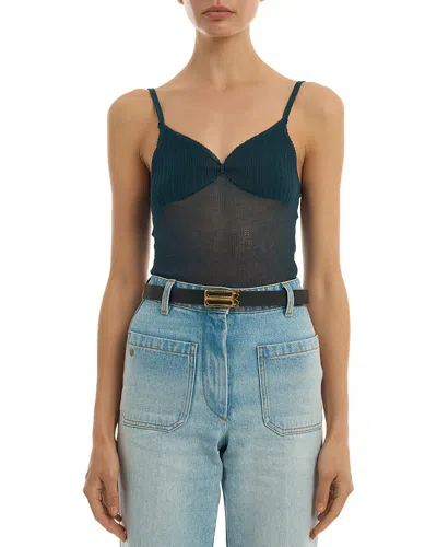 Victoria Beckham Regular Frame Leather Belt In Black