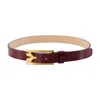 Victoria Beckham Regular Pin Buckle Belt In Burgundy