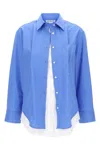 Victoria Beckham Layered Pocket Hem Shirt In Blue