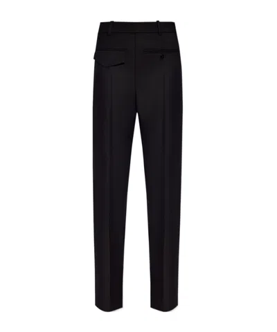 Victoria Beckham Reverse Front Tailored Trousers In Black