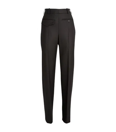 Victoria Beckham Reverse Tailored Trousers In Black