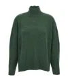 Victoria Beckham Cut-out Back Detail Knit Turtleneck In Green