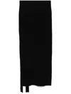 Shop Victoria Beckham Ribbe Skirt In Black  