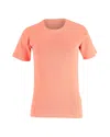Victoria Beckham Ribbed Knit T-shirt In Coral Orange Cotton In Orange