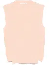 Victoria Beckham Ribbed-knit Vest In Pink
