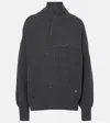 Victoria Beckham Ribbed-knit Wool Sweater In Grey