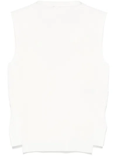 Victoria Beckham Ribbed Tank Top In White
