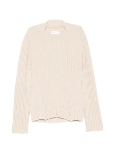 Victoria Beckham Ribbed-knit Slit-hem Sweater In Animal Print
