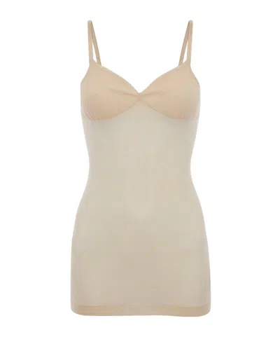 Victoria Beckham Ribbed-knit Tank Top In Pink