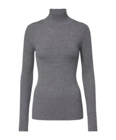 Victoria Beckham Ribbed-knit Wool-blend Sweater In Black