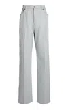 Victoria Beckham Rigid Low-rise Tapered Jeans In Light Wash