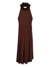 Victoria Beckham High-neck Dress In Red