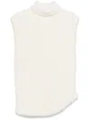 Victoria Beckham Roll-neck Vest In Neutrals