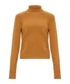 Victoria Beckham Women's Roll Neck Wool Jumper Sweater In Brown