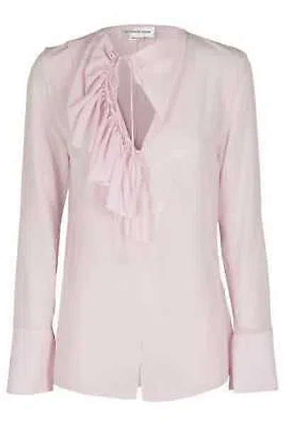 Pre-owned Victoria Beckham Romantic Ruffle Blouse In Pink
