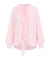 Victoria Beckham Blusa Ruffles Shirt, Blouse Pink In Pink