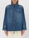 Victoria Beckham Roomy Fit Shirt Featuring Pocket In Blue