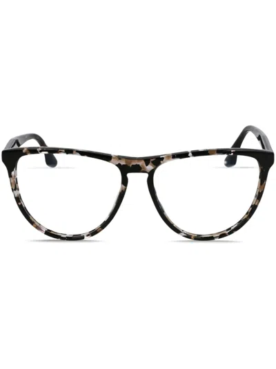Victoria Beckham Round-frame Glasses In Brown