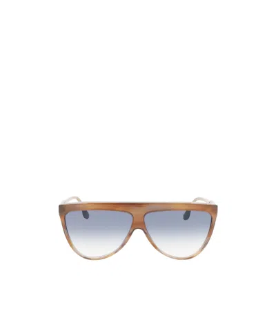Victoria Beckham Round-frame Sunglasses In Brown
