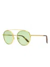Victoria Beckham Round-frame Sunglasses In Gold