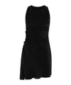 Victoria Beckham Womens Black Slash-neck Ruched Woven-midi Dress In Black