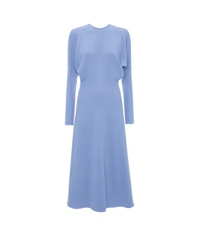 VICTORIA BECKHAM VICTORIA BECKHAM CADY DRAPED CREWNECK MIDI DRESS