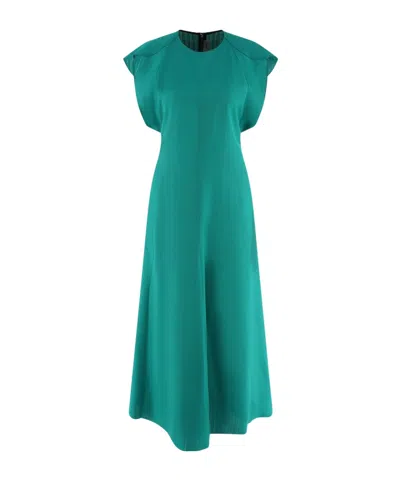 Victoria Beckham Round-neck Dress In Green