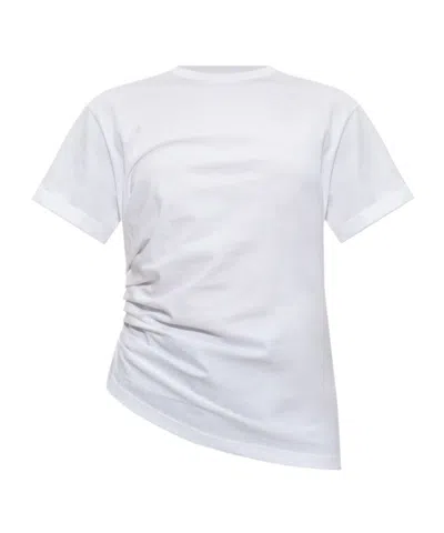 Victoria Beckham Round Neck Short Sleeve T-shirt In White