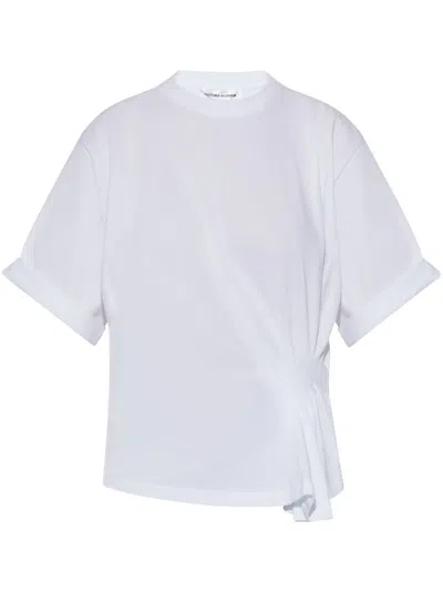 Victoria Beckham Ruched-detailing T-shirt In White