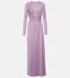 Victoria Beckham Ruched Gown In Pink