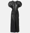 Victoria Beckham Waist Gathered Midi Dress In Black
