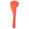 Victoria Beckham Ruched Stretch Jersey Maxi Dress In Red Polyester In Red