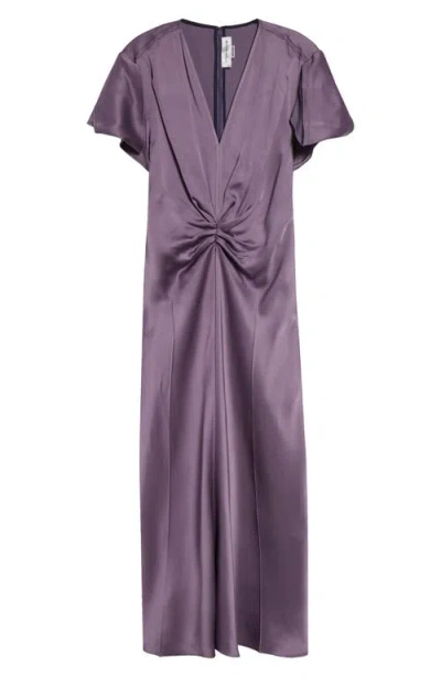 Victoria Beckham Dress With Gathered Details In Purple